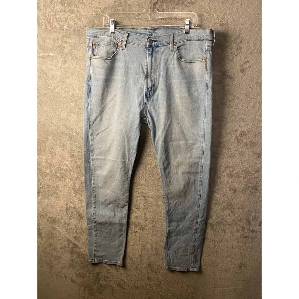 Levi's 510 Jeans Mens 38x32 Light Wash Skinny Fit Denim Blue Faded Casual